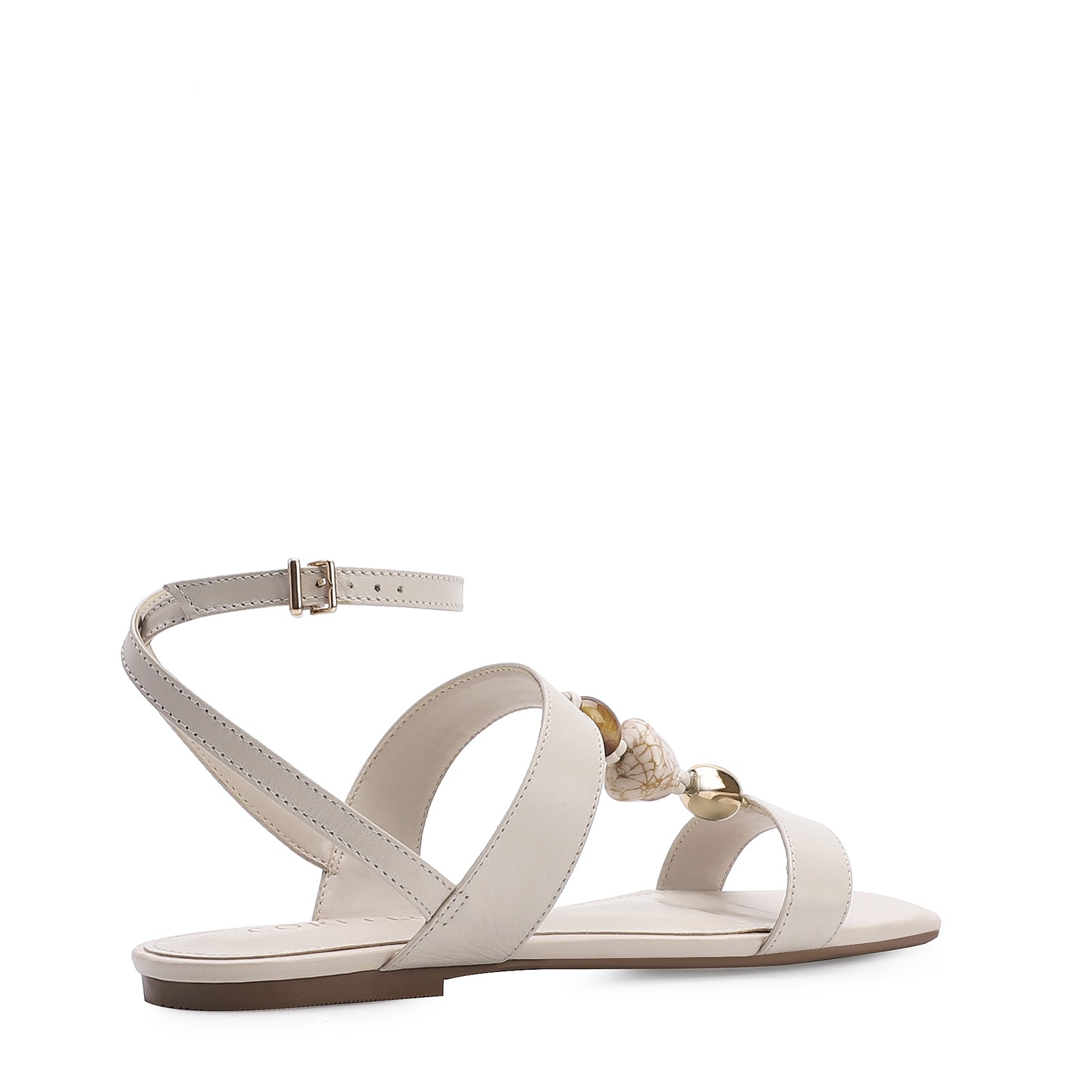 Rasteirinha Couro Off White