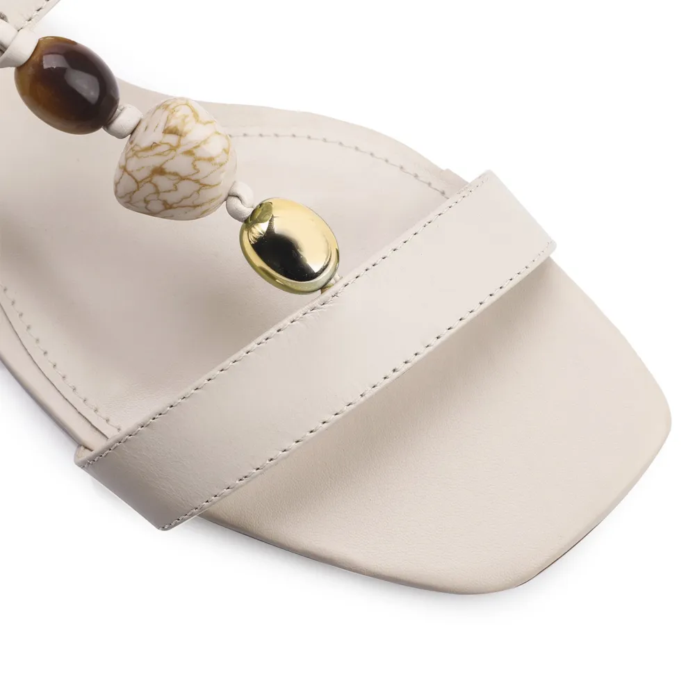 Rasteirinha Couro Off White - imagem 7