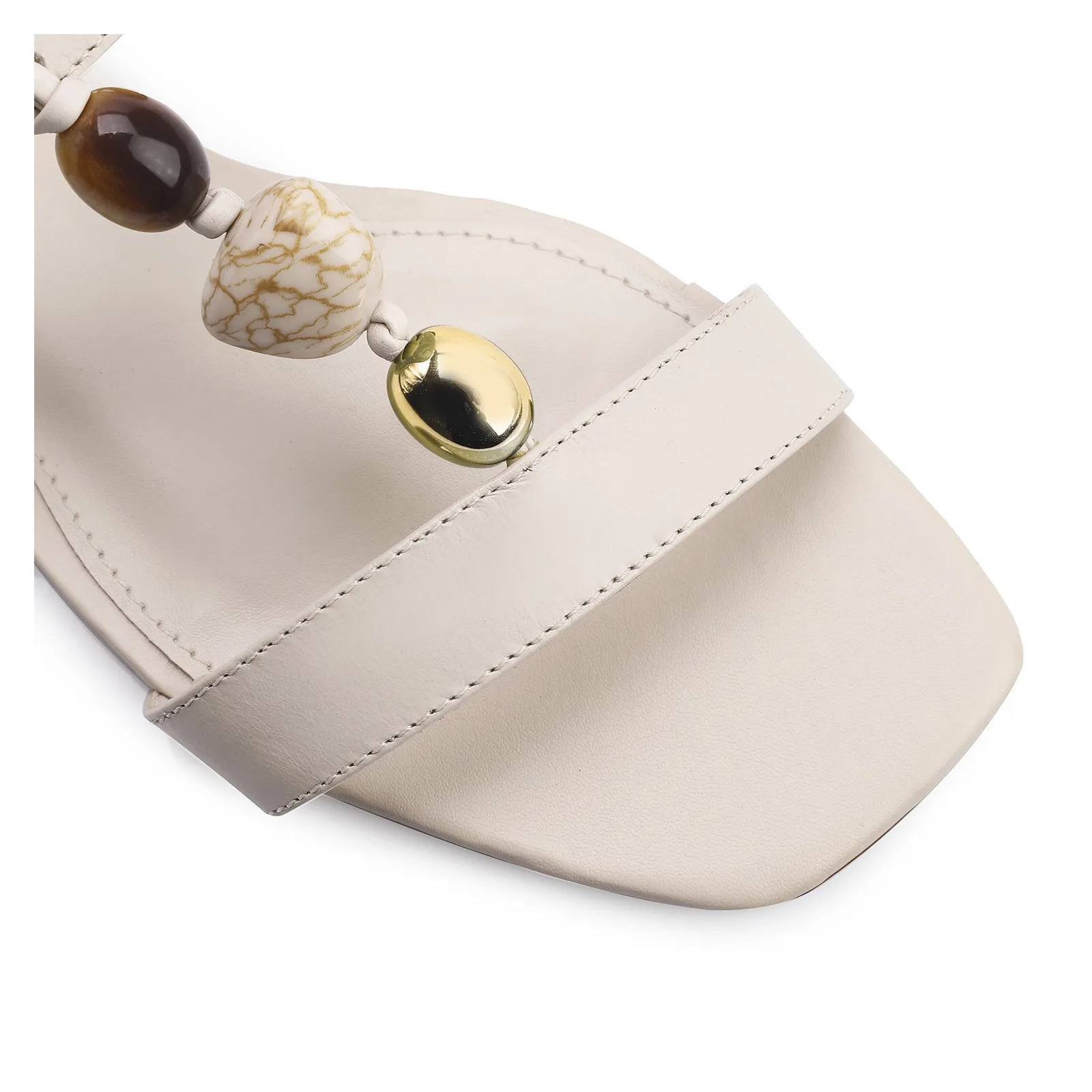 Rasteirinha Couro Off White