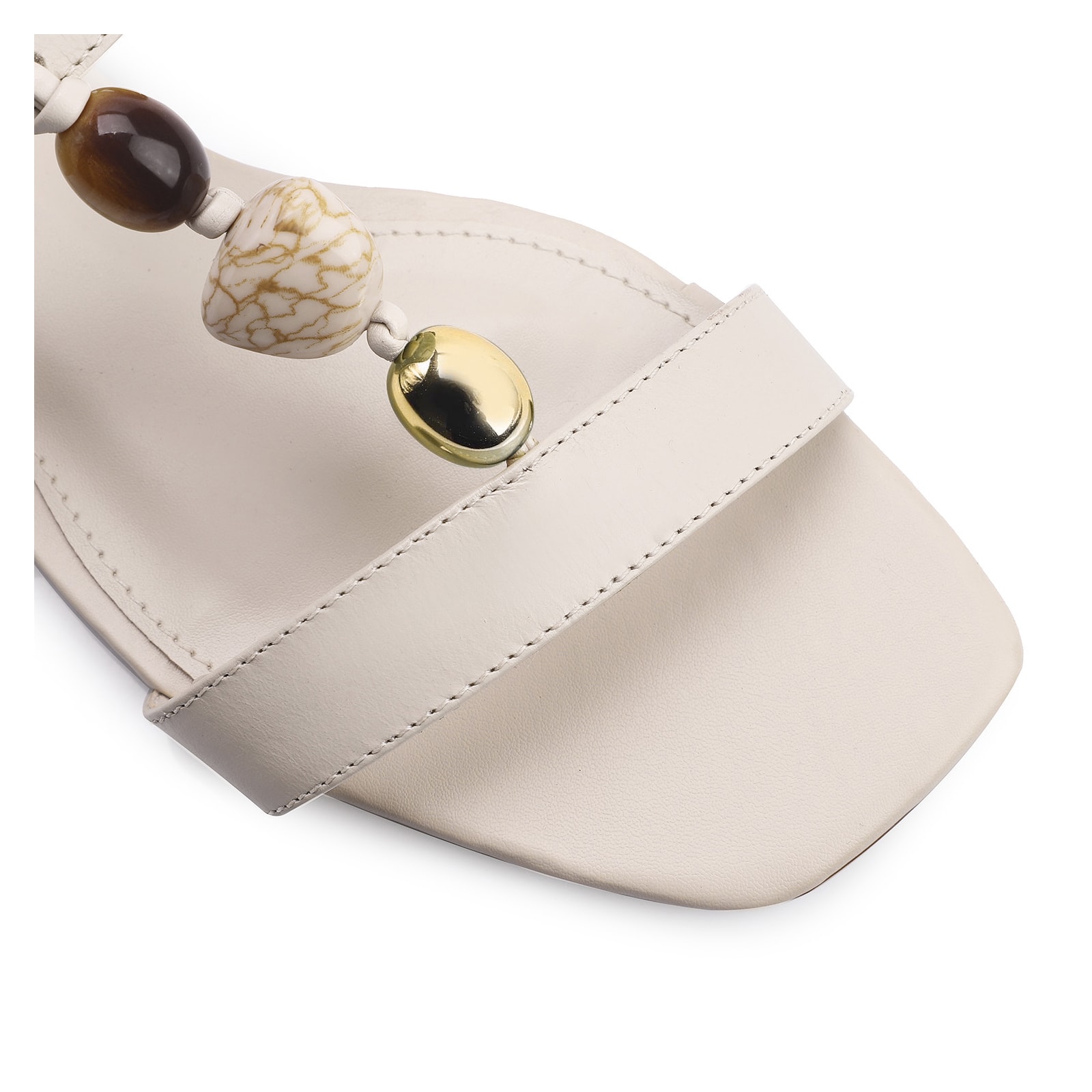 Rasteirinha Couro Off White