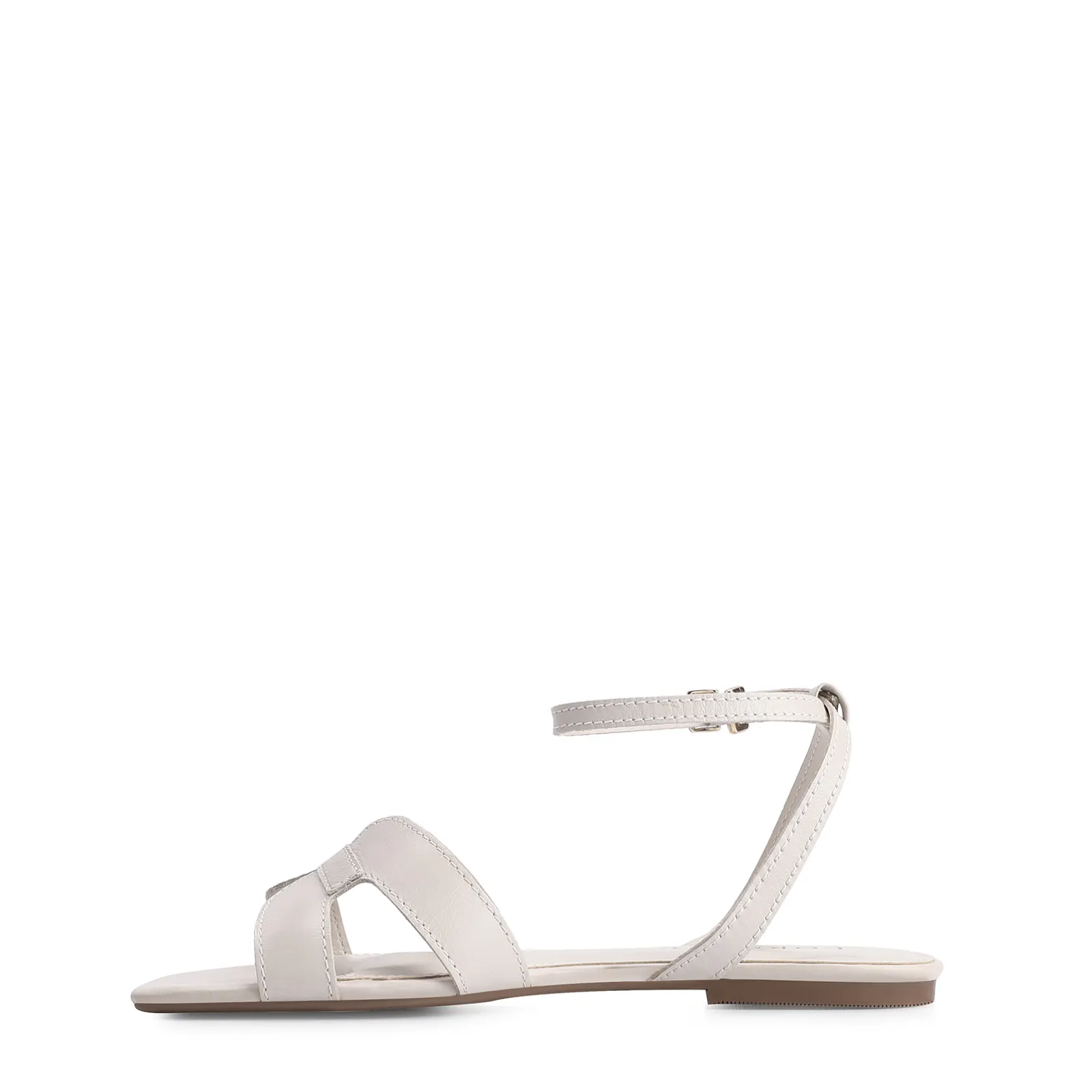 Rasteirinha Couro Off White
