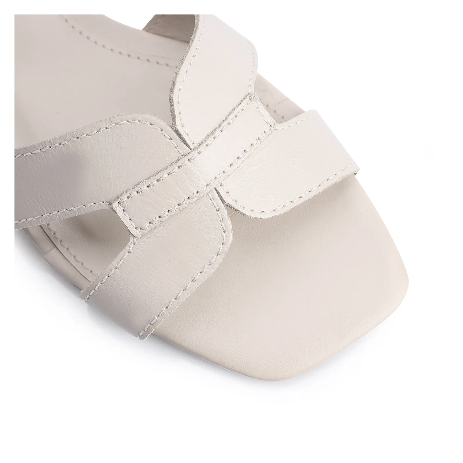 Rasteirinha Couro Off White