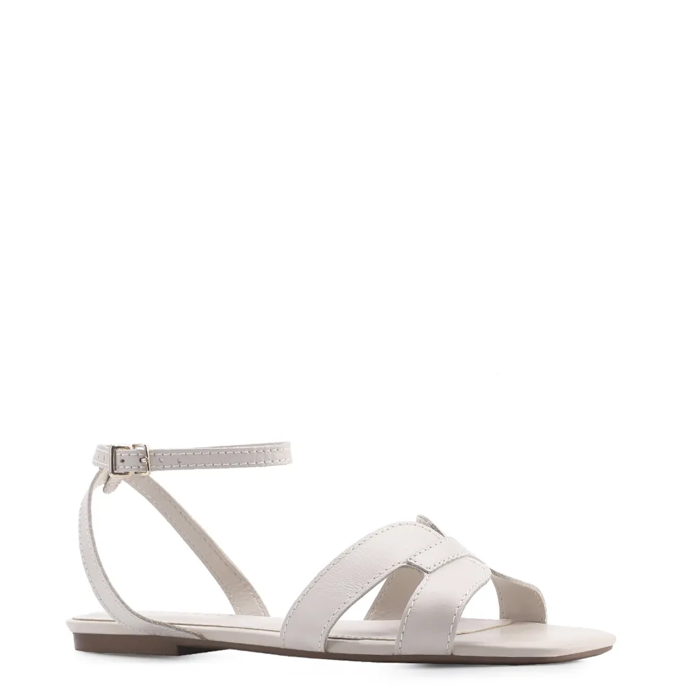 Rasteirinha Couro Off White