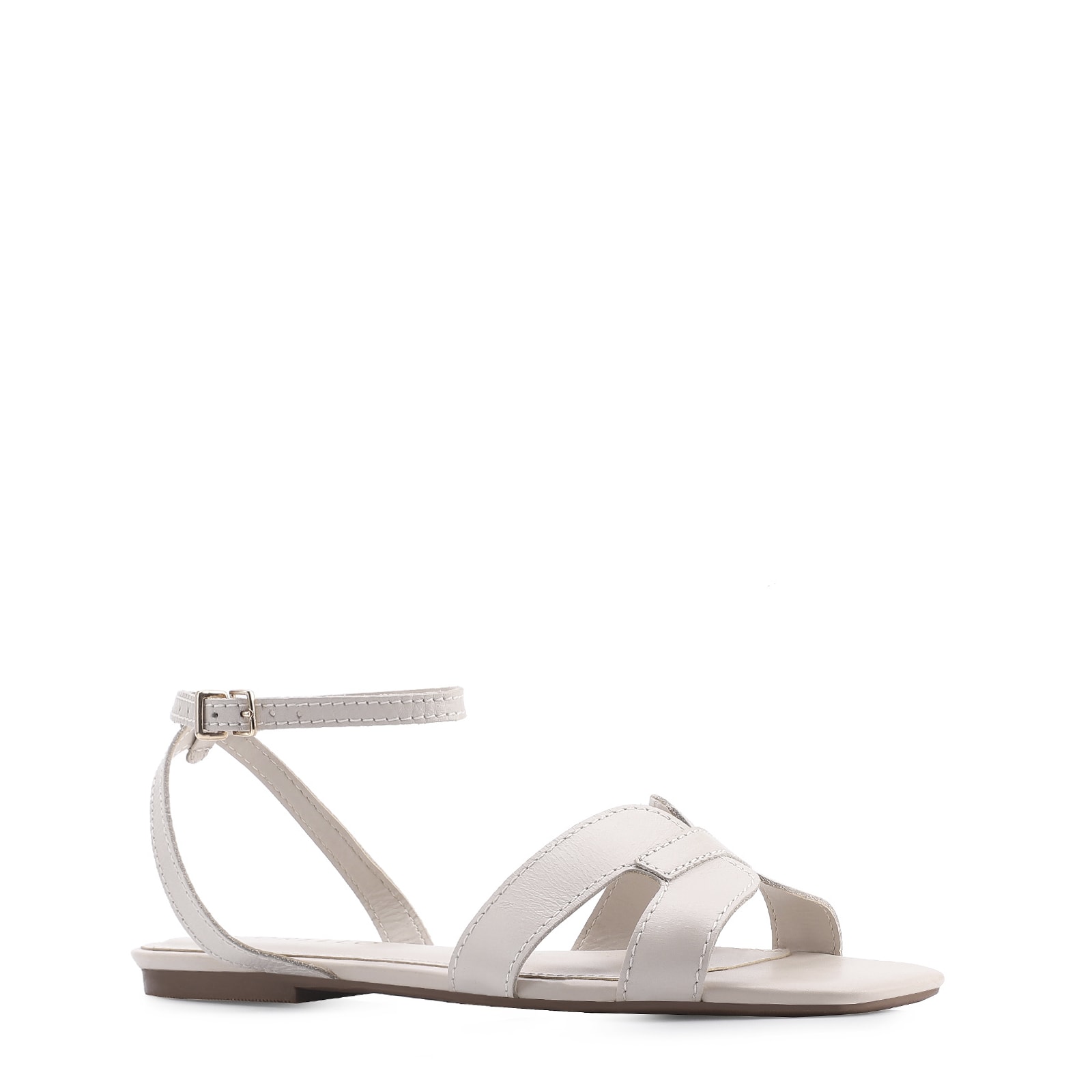 Rasteirinha Couro Off White