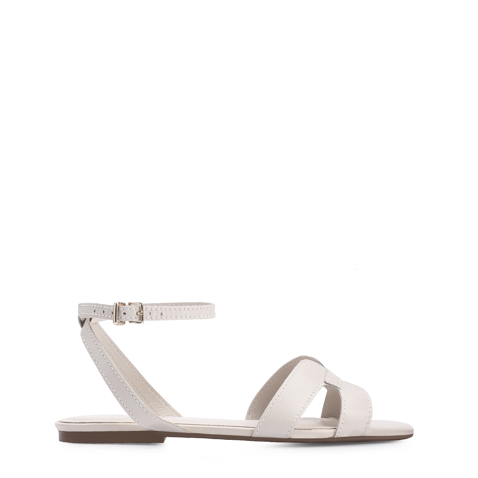 Rasteirinha Couro Off White