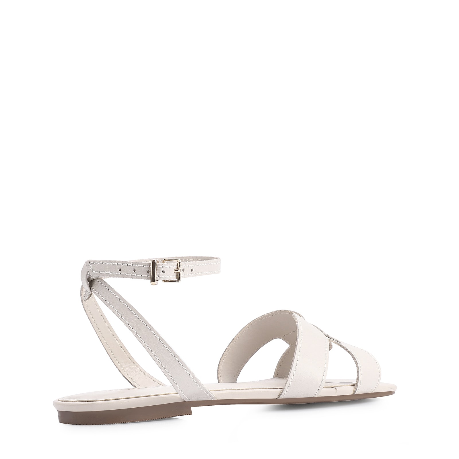 Rasteirinha Couro Off White