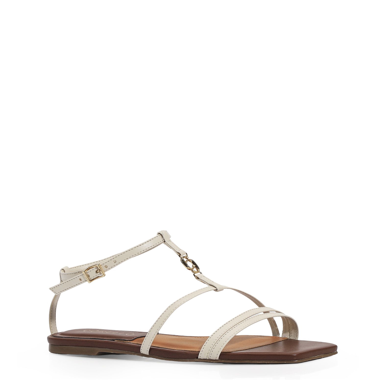 Rasteirinha Couro Off White