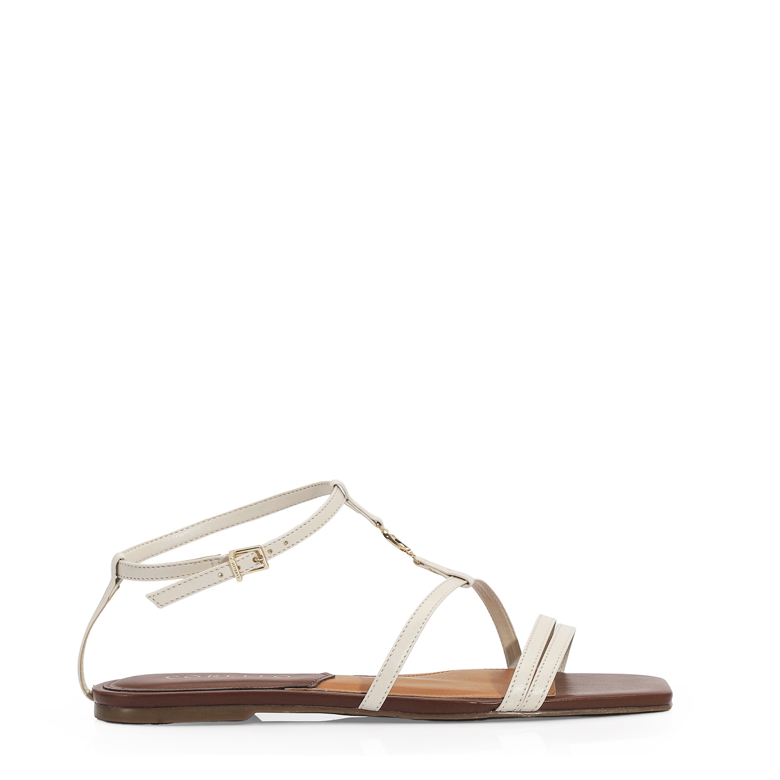 Rasteirinha Couro Off White