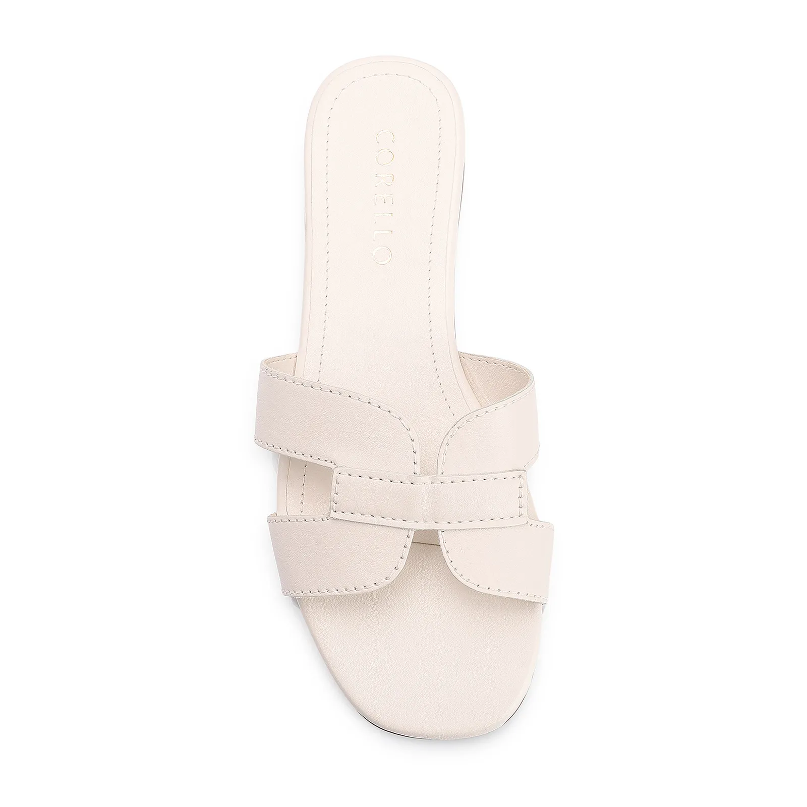 Rasteirinha Couro Off White