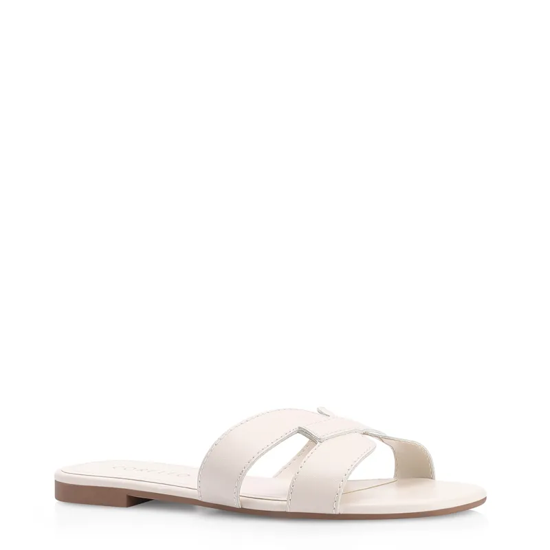 Rasteirinha Couro Off White