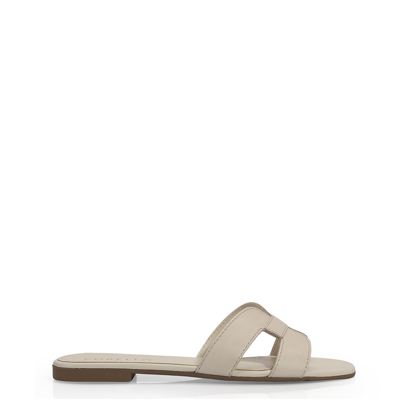 Rasteirinha Couro Off White