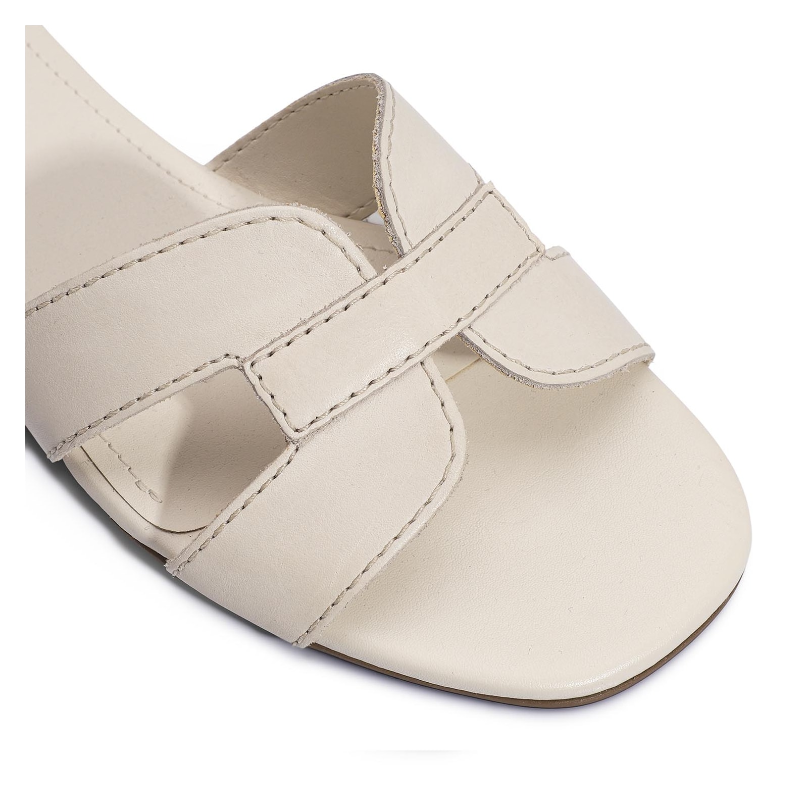 Rasteirinha Couro Off White