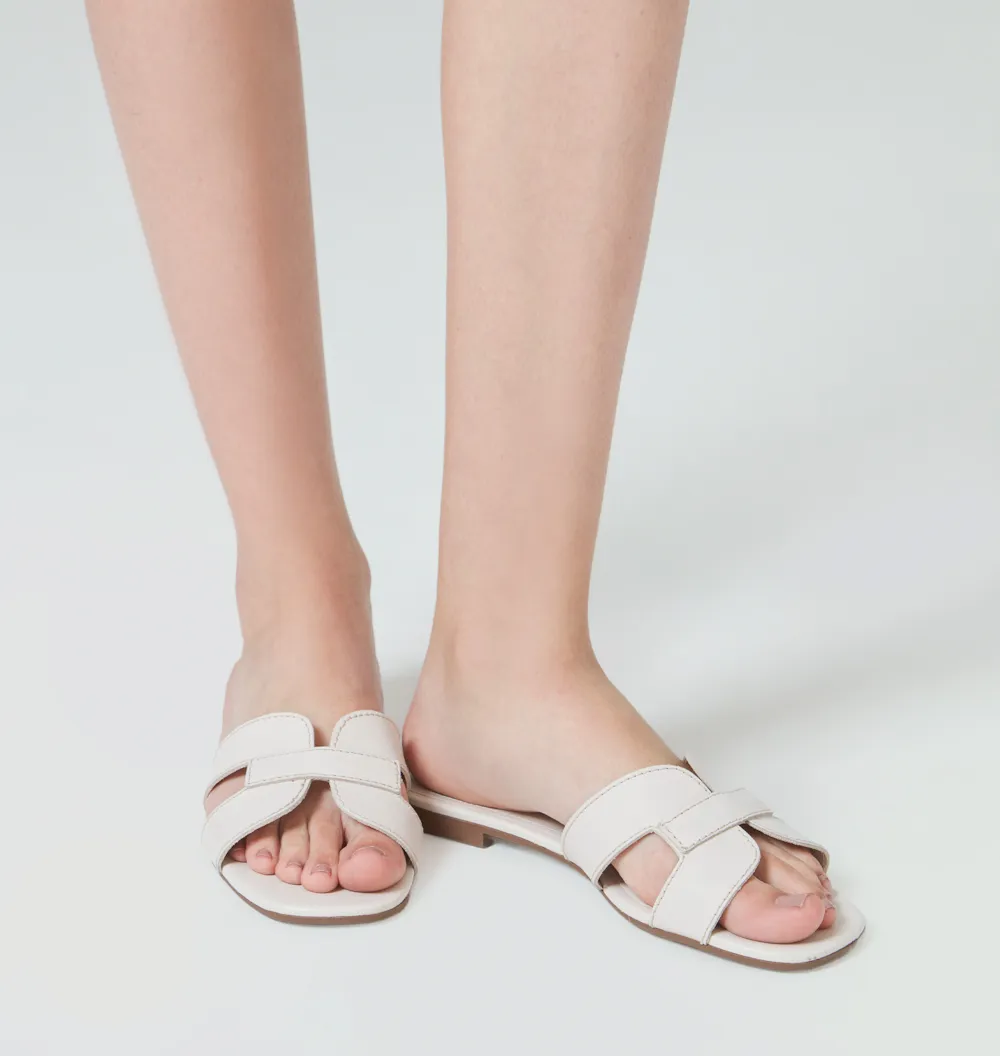 Rasteirinha Couro Off White - imagem 2