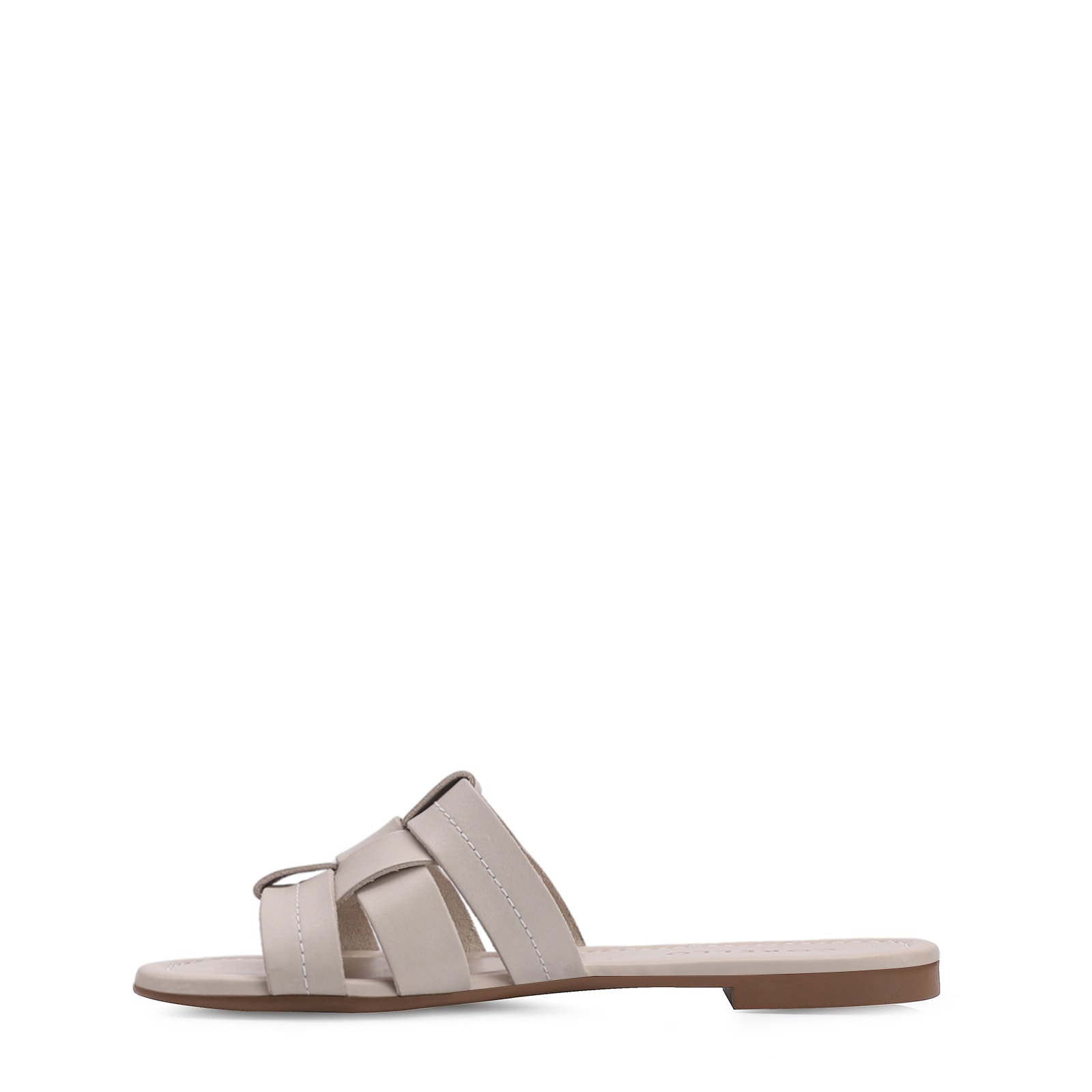Rasteirinha Couro Off White