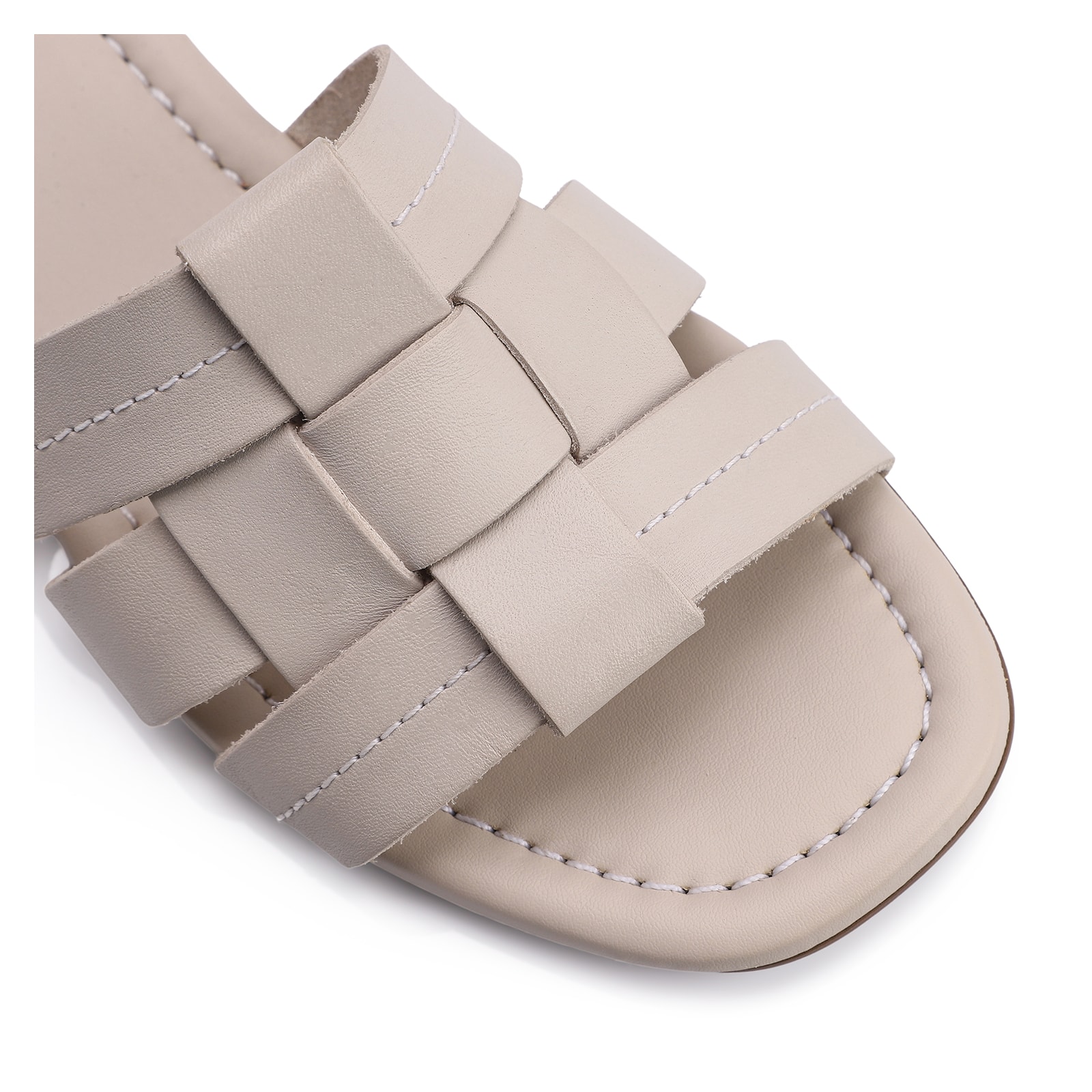 Rasteirinha Couro Off White