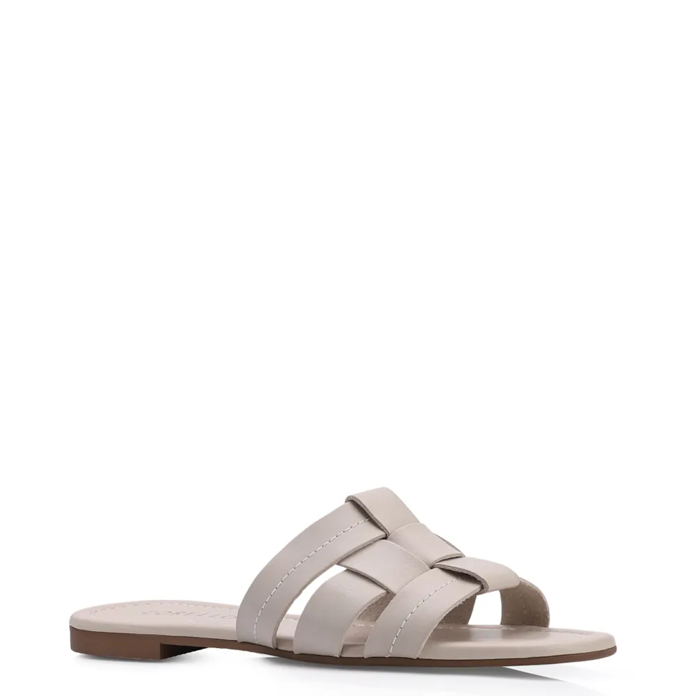 Rasteirinha Couro Off White