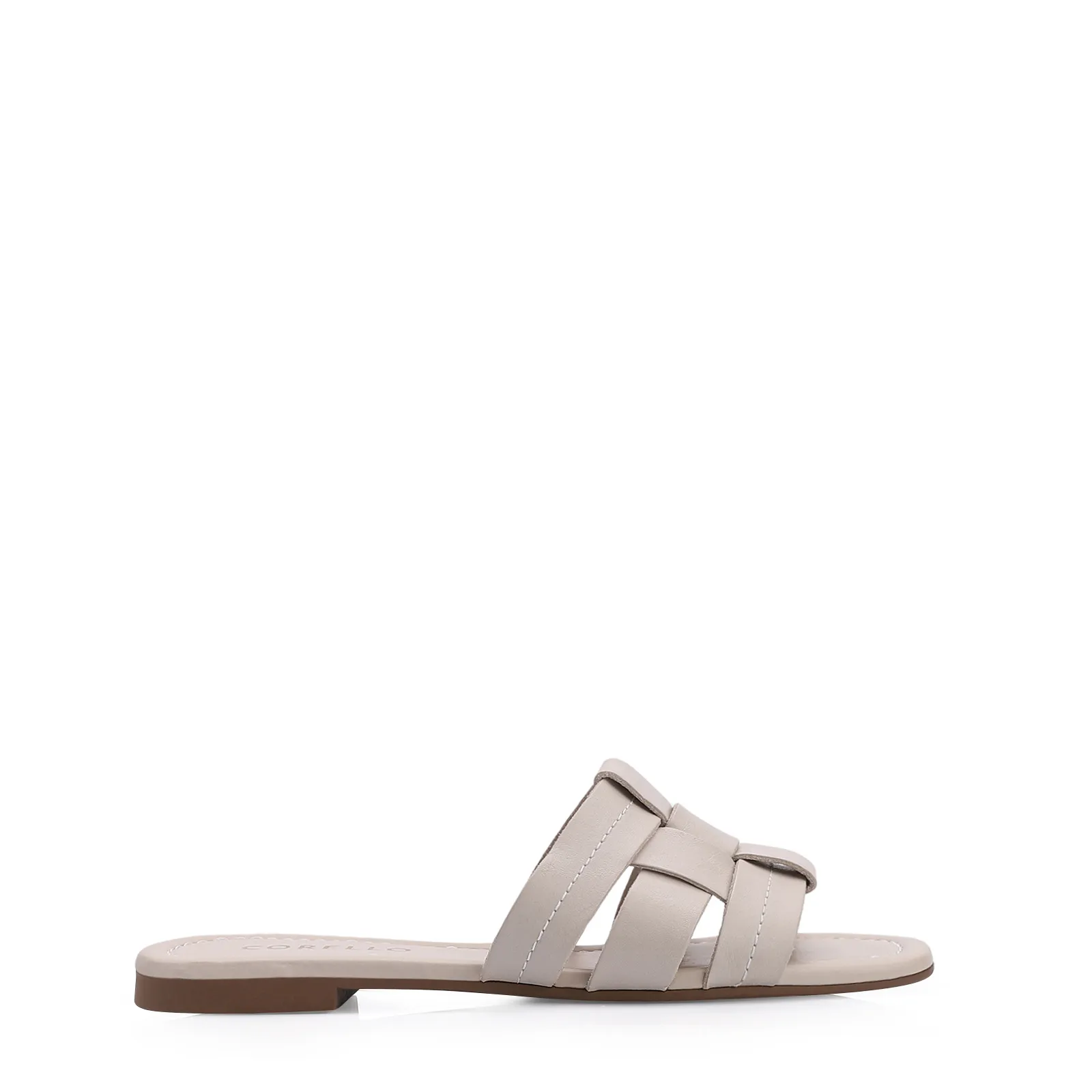 Rasteirinha Couro Off White