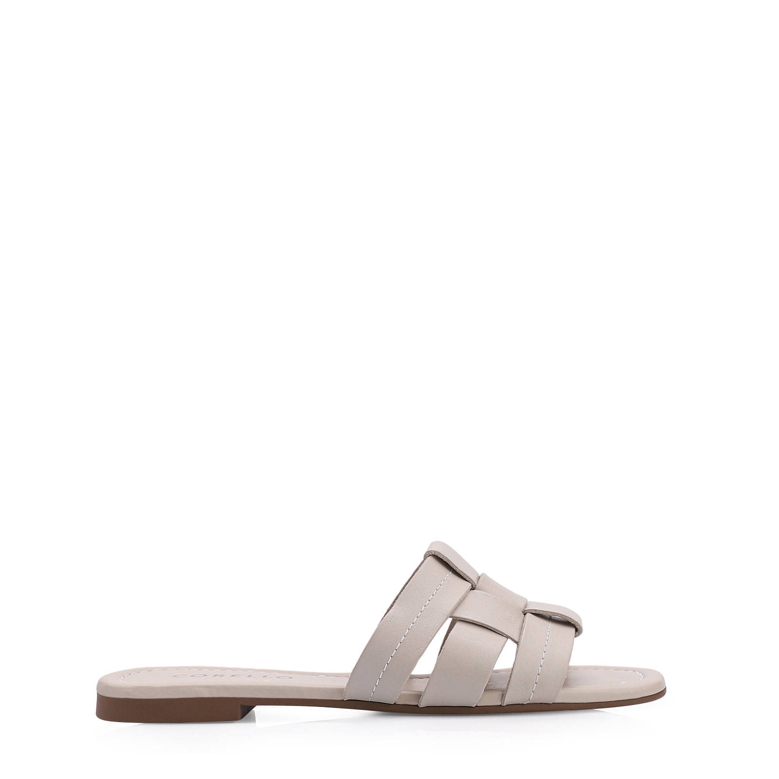 Rasteirinha Couro Off White