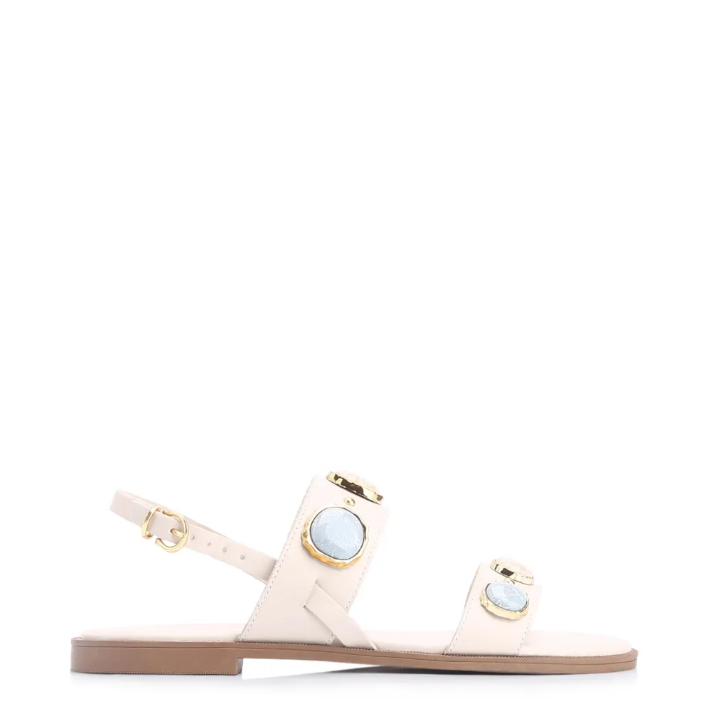Rasteirinha Couro Off White - imagem 3