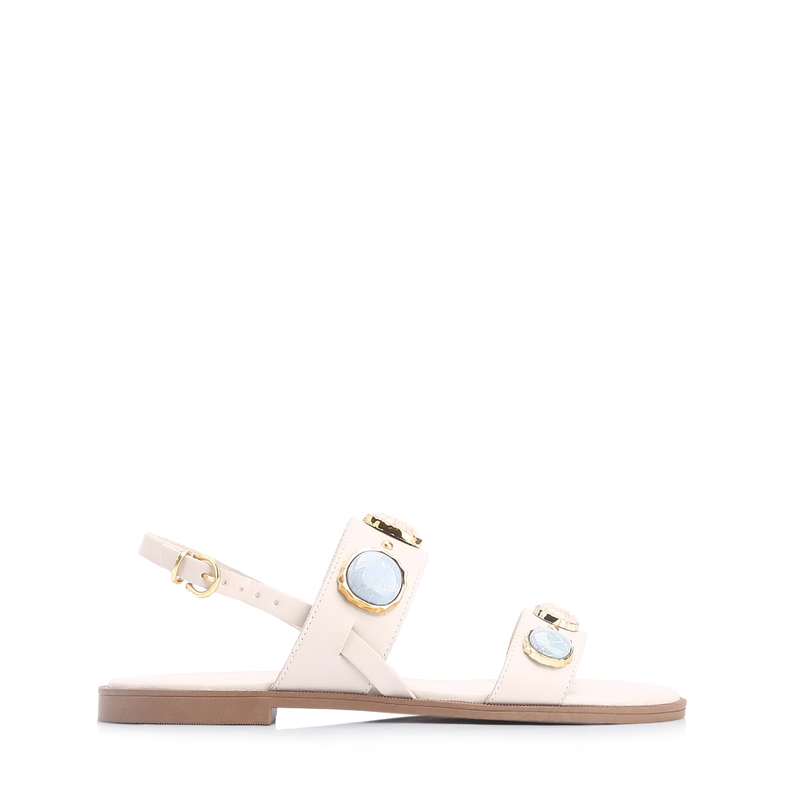 Rasteirinha Couro Off White