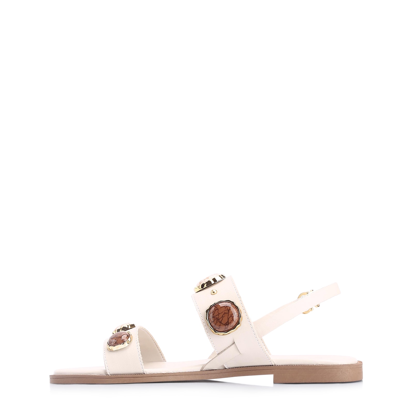 Rasteirinha Couro Off White