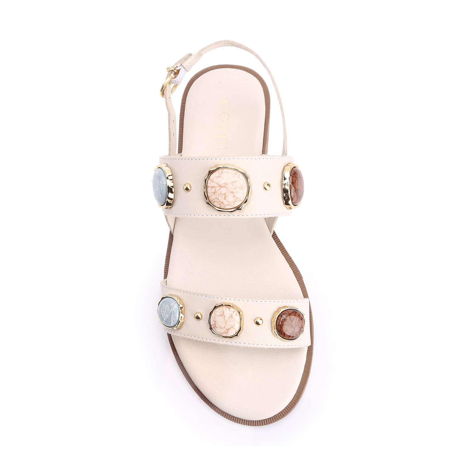 Rasteirinha Couro Off White