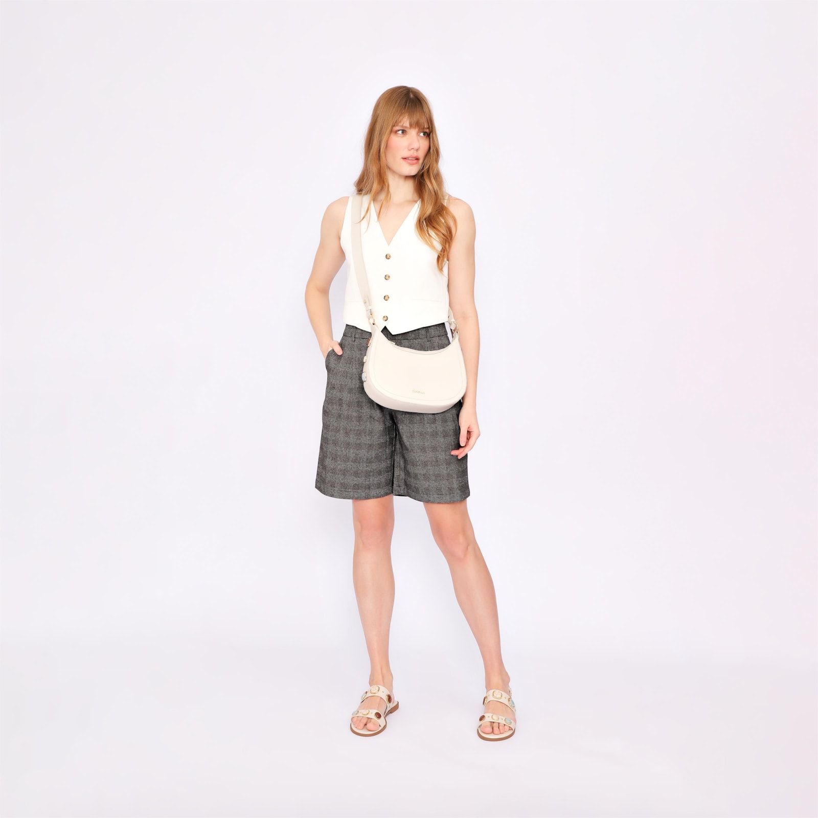 Rasteirinha Couro Off White