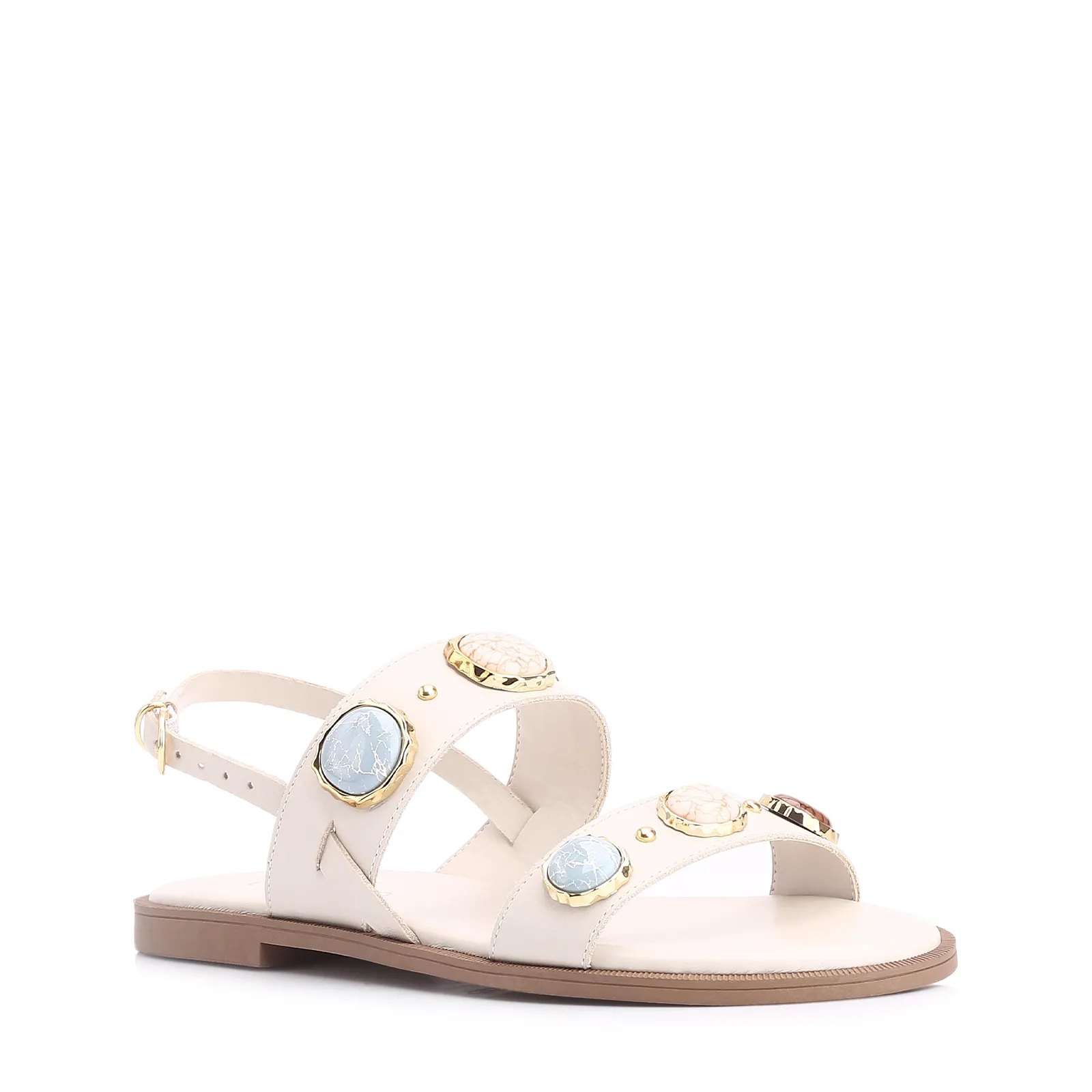 Rasteirinha Couro Off White