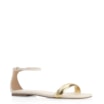 Rasteirinha Couro Off White/Alt Dourado - imagem 1