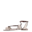 Rasteirinha Couro Off White/Marrom - imagem 5