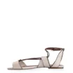 Rasteirinha Couro Off White/Marrom - imagem 5
