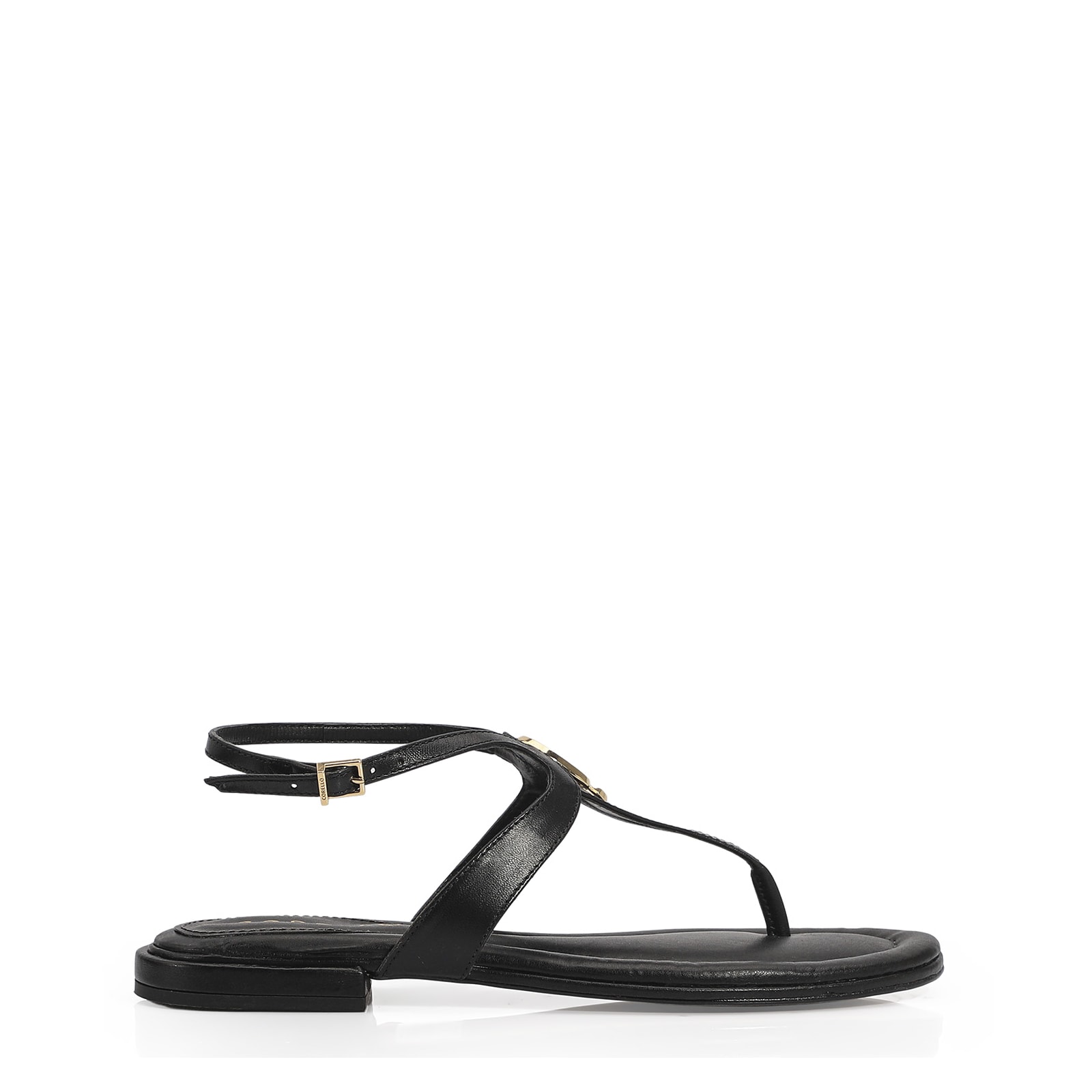 Rasteirinha Couro Preto