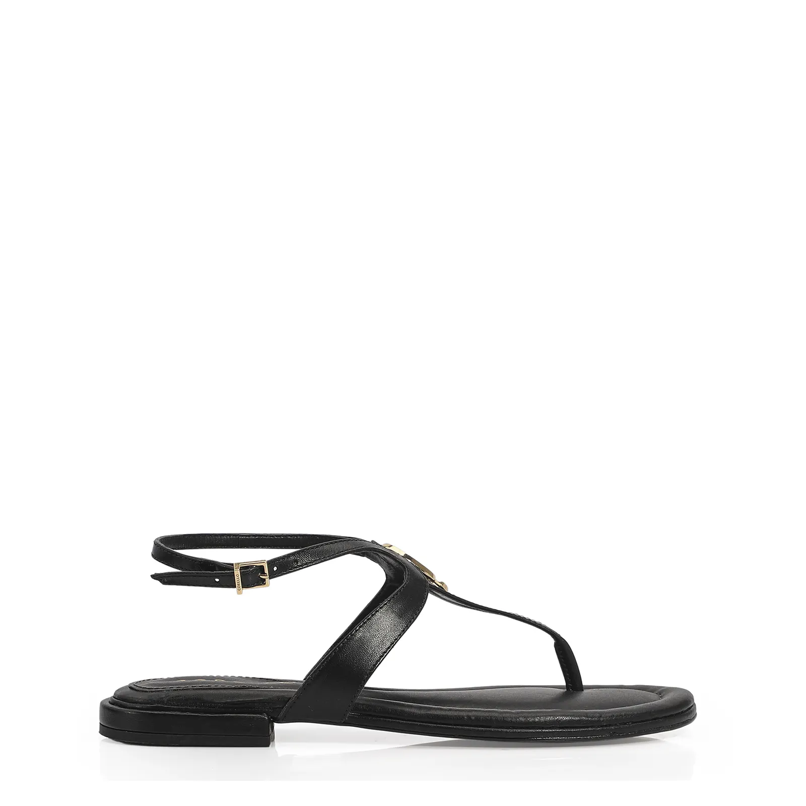 Rasteirinha Couro Preto