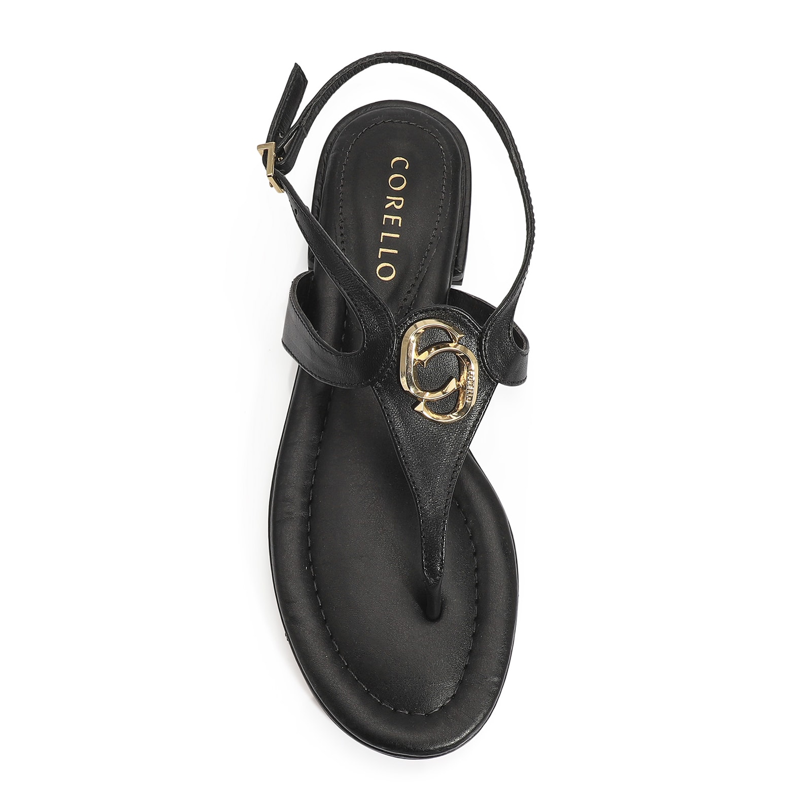 Rasteirinha Couro Preto