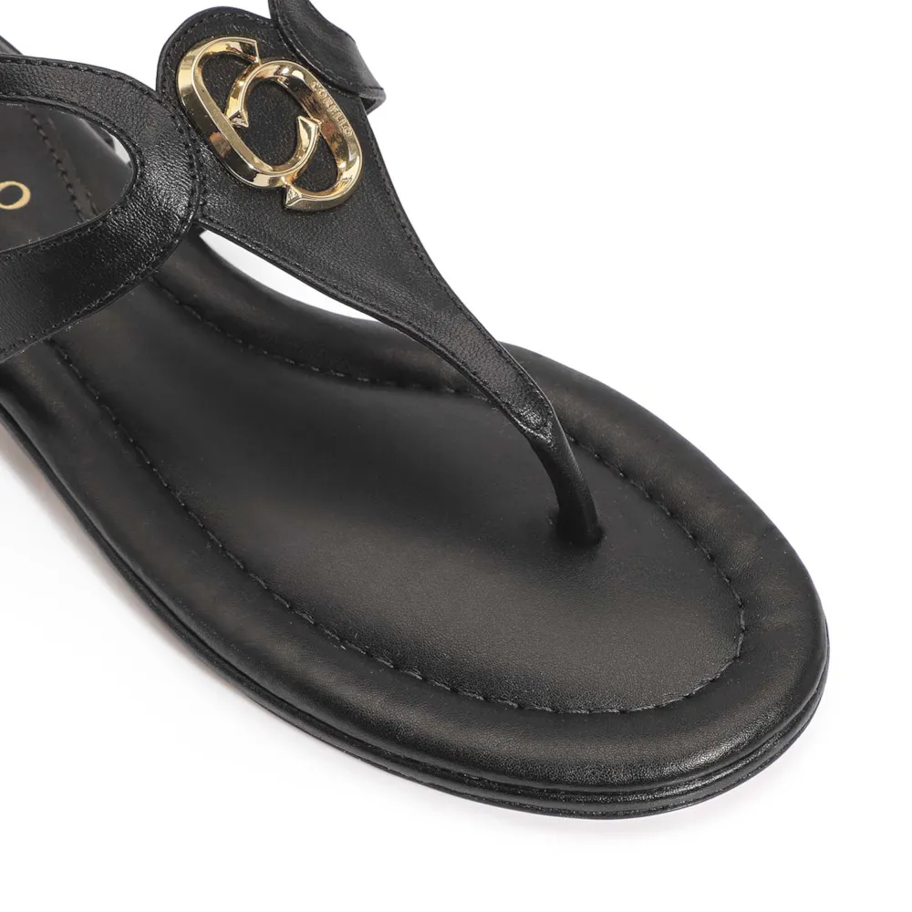 Rasteirinha Couro Preto - imagem 7