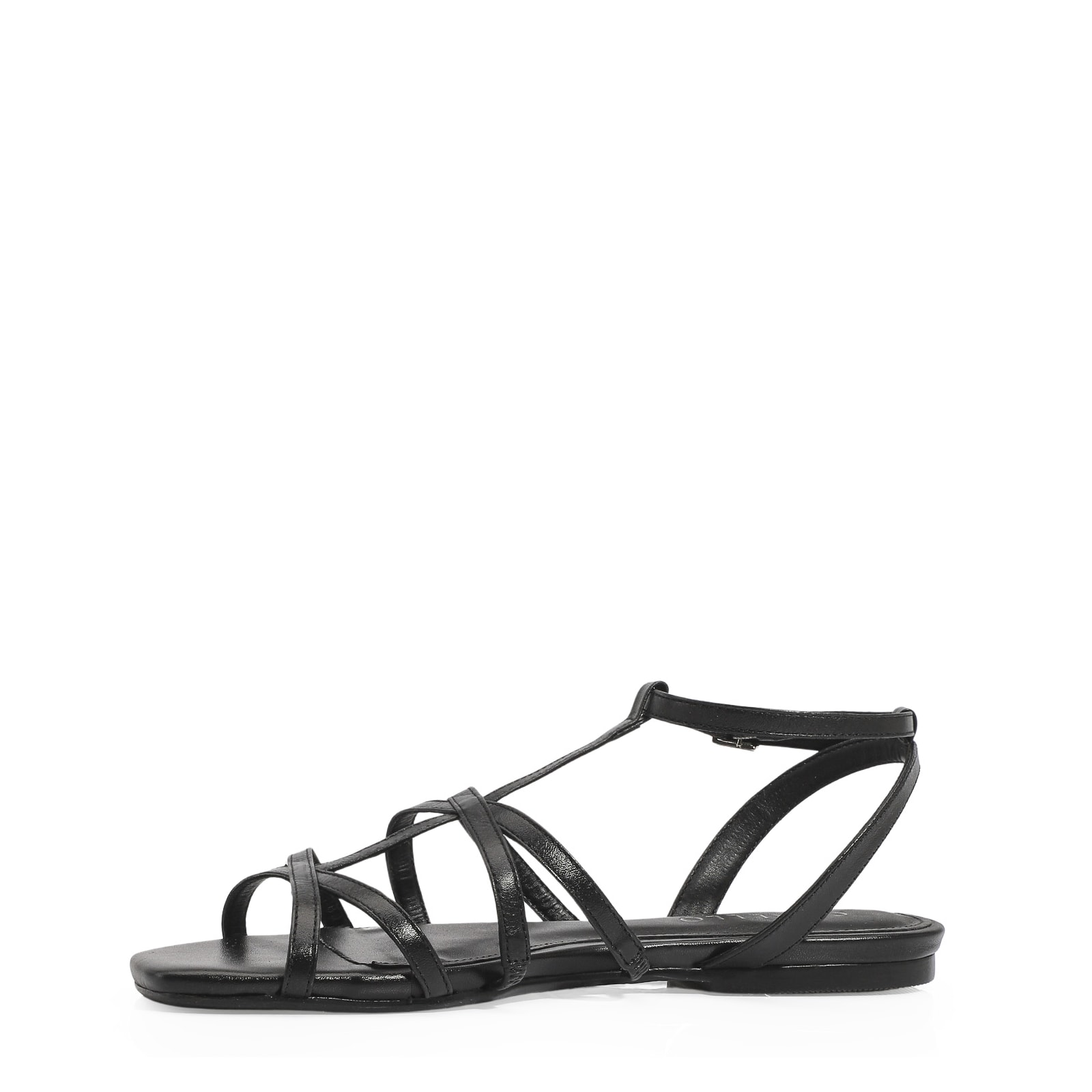 Rasteirinha Couro Preto