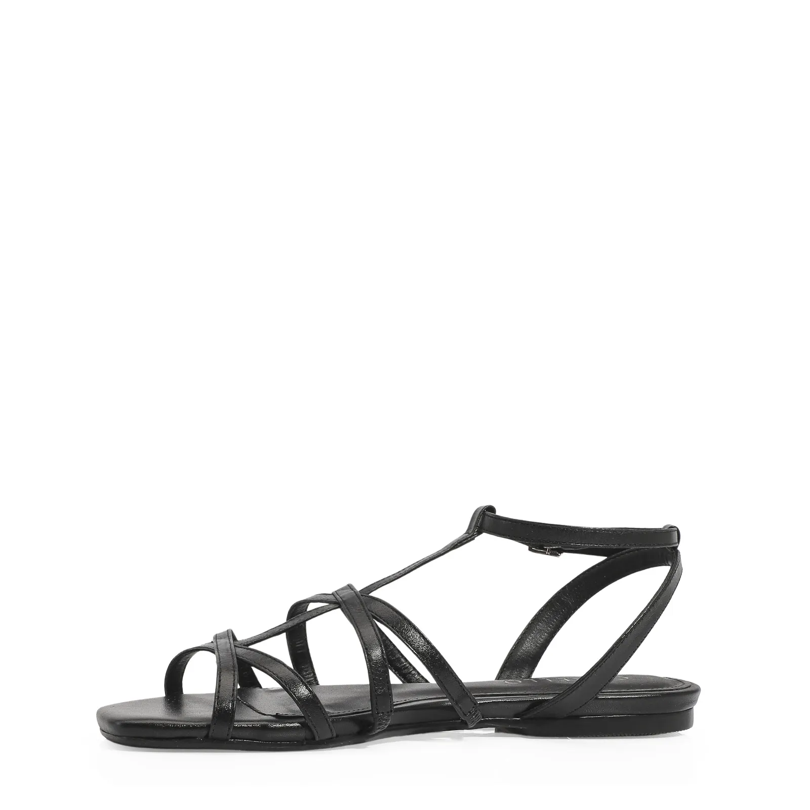 Rasteirinha Couro Preto