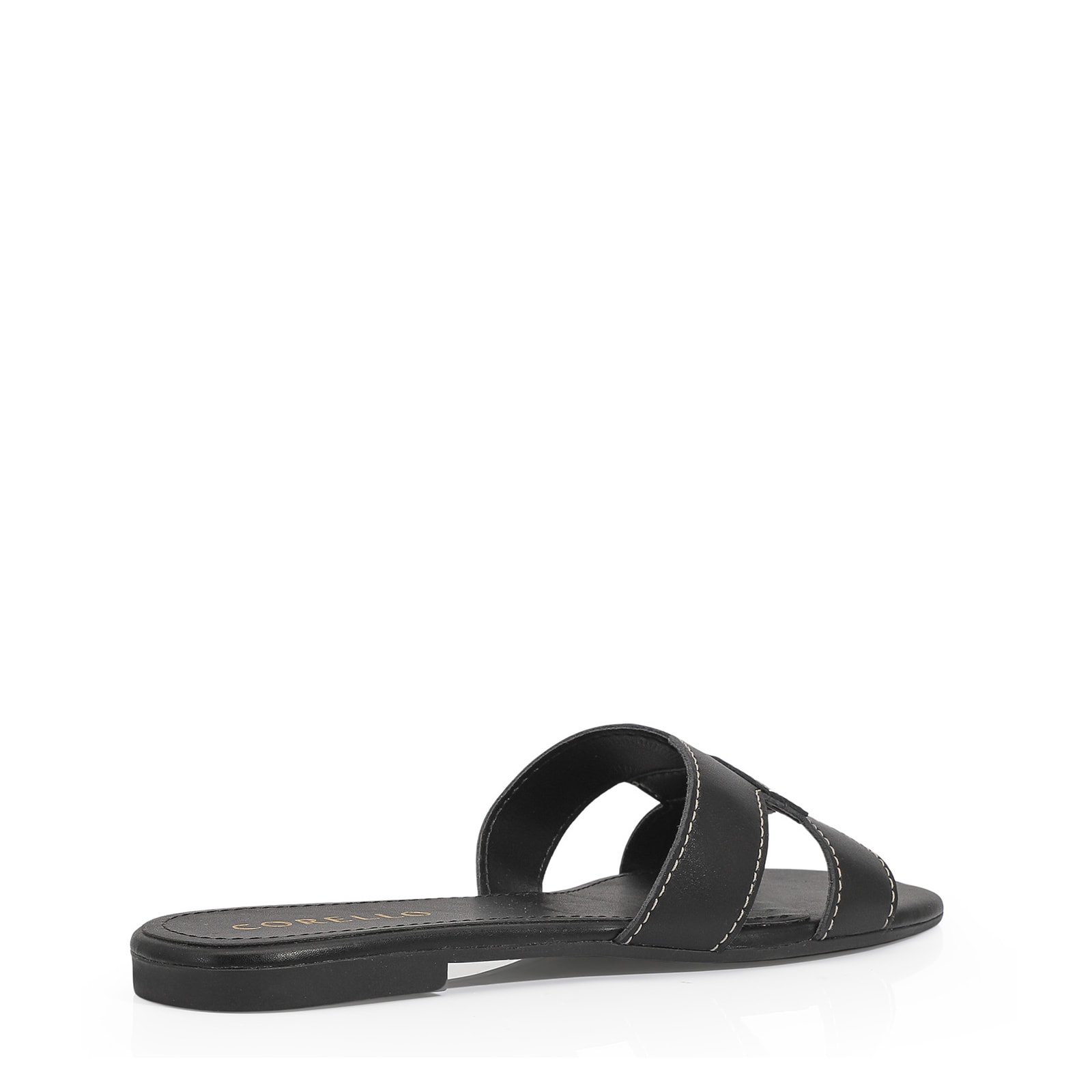 Rasteirinha Couro Preto