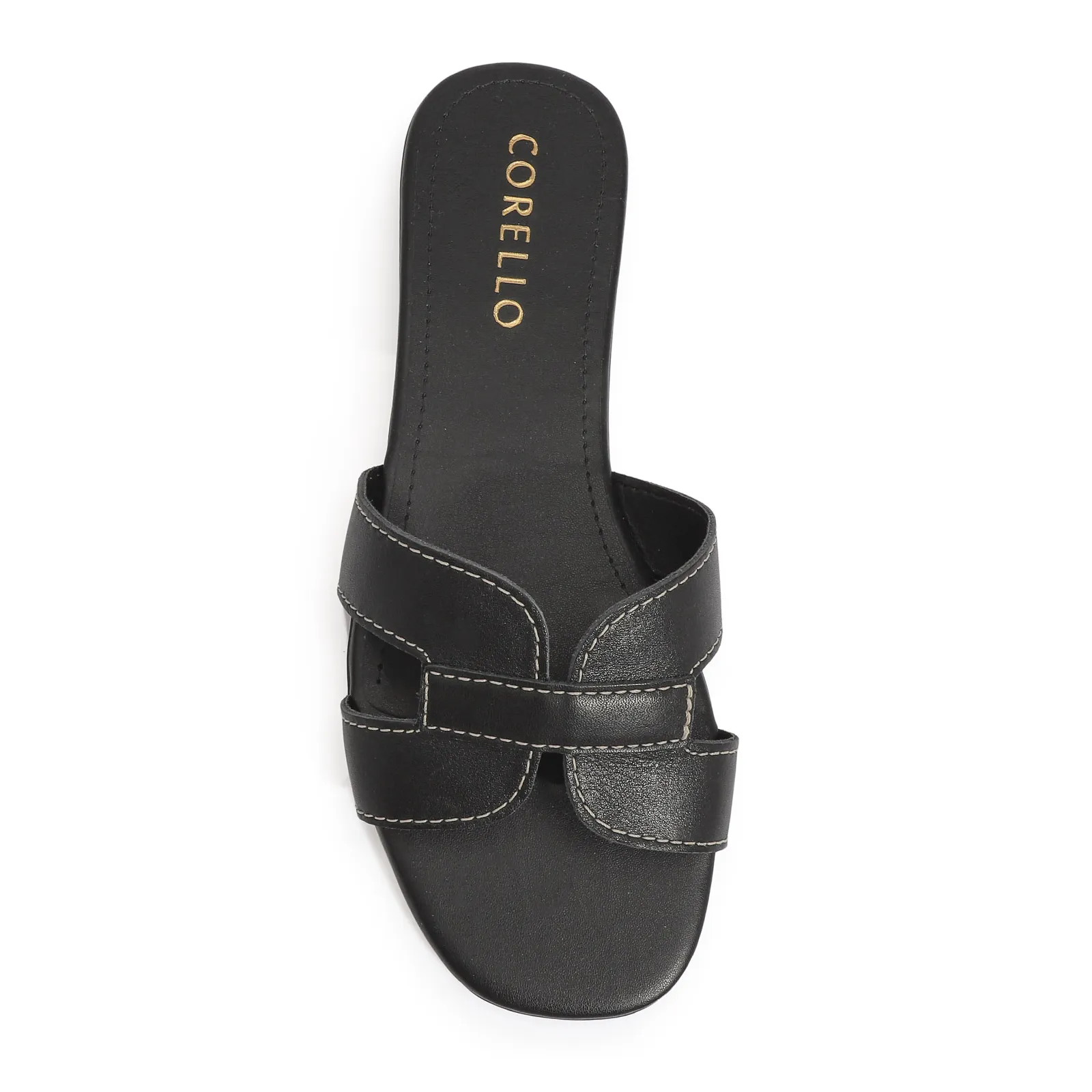 Rasteirinha Couro Preto
