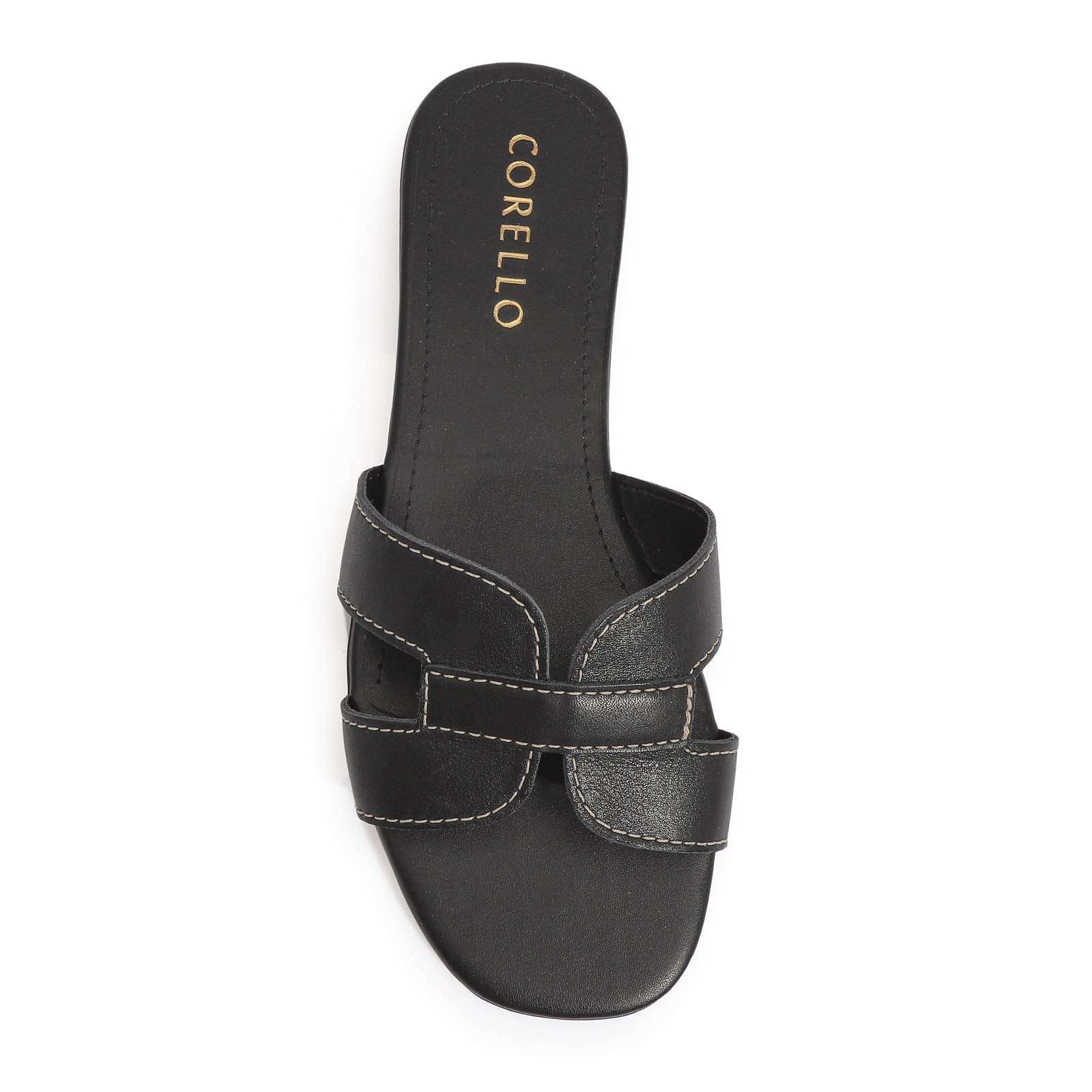 Rasteirinha Couro Preto