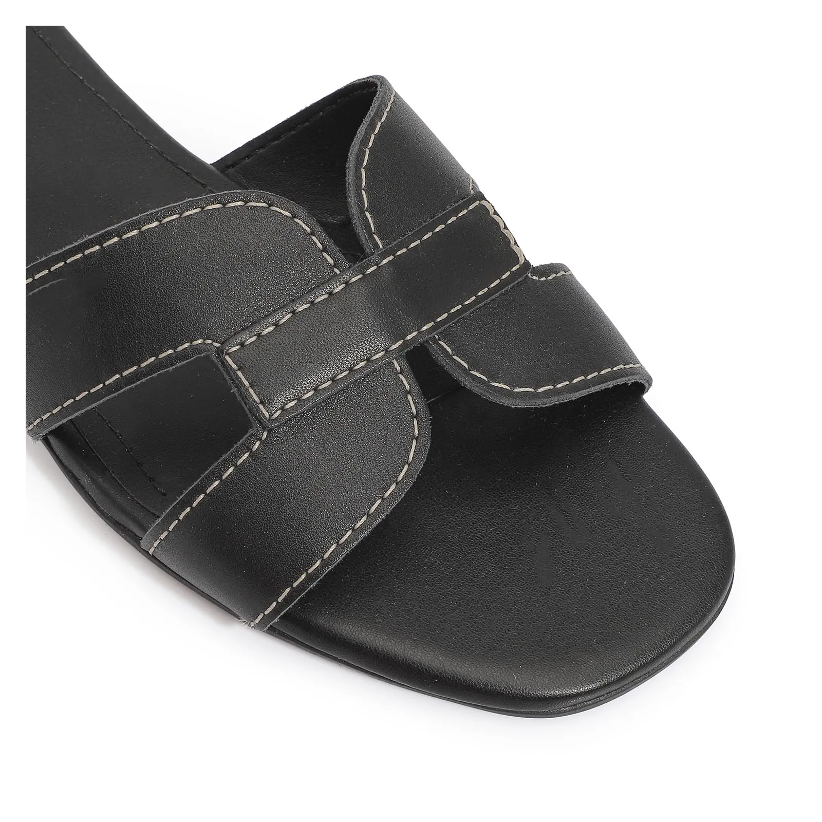 Rasteirinha Couro Preto