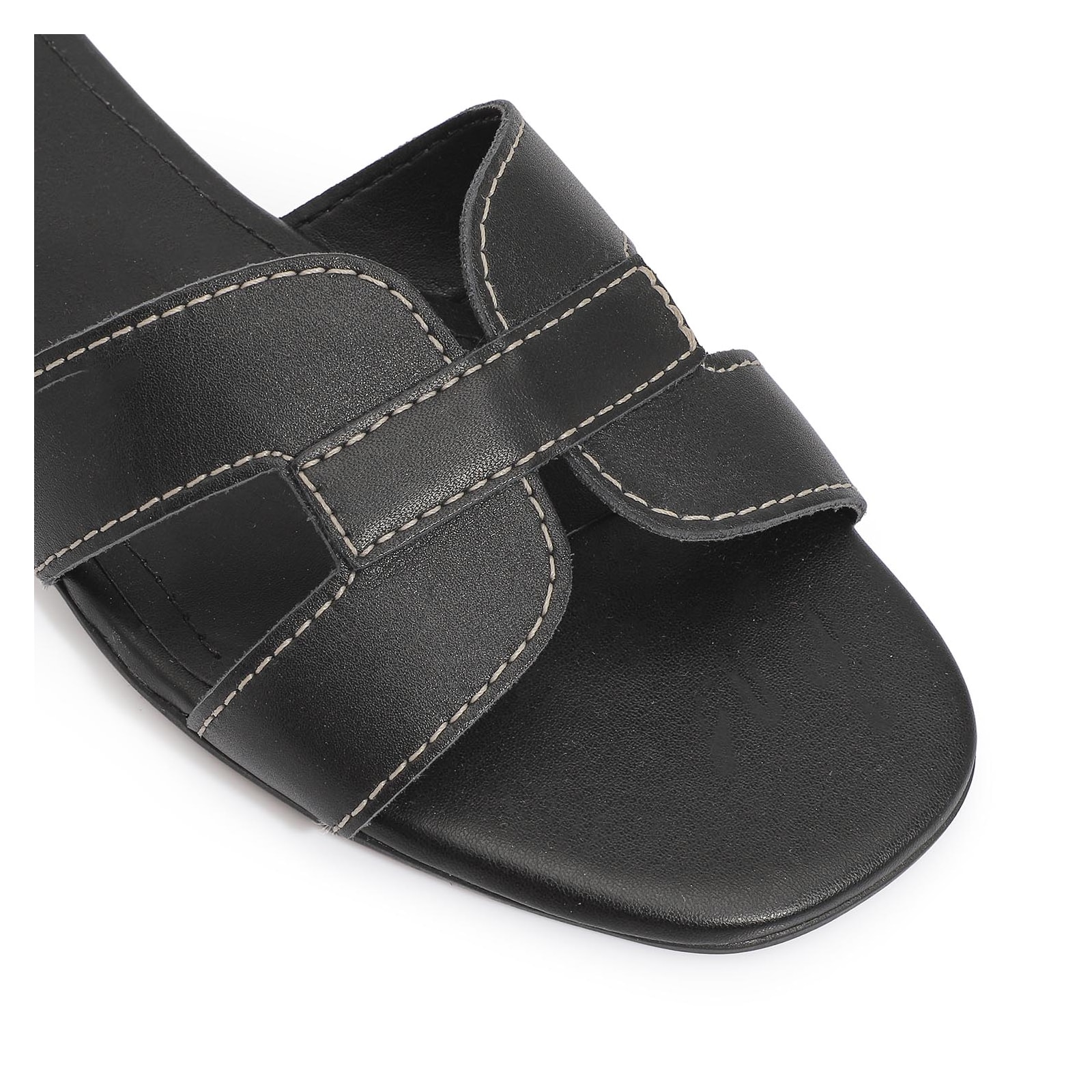 Rasteirinha Couro Preto