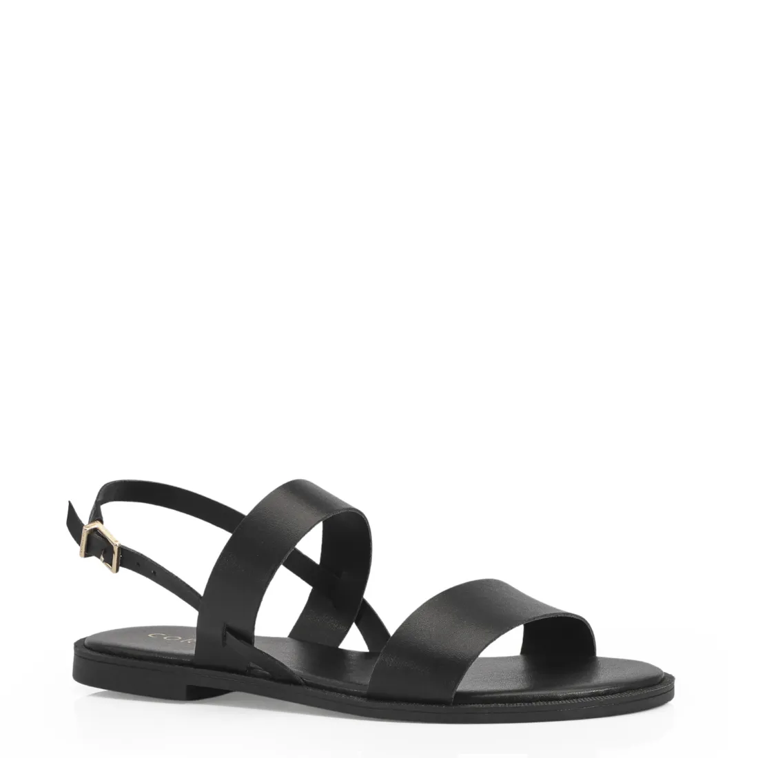 Rasteirinha Couro Preto