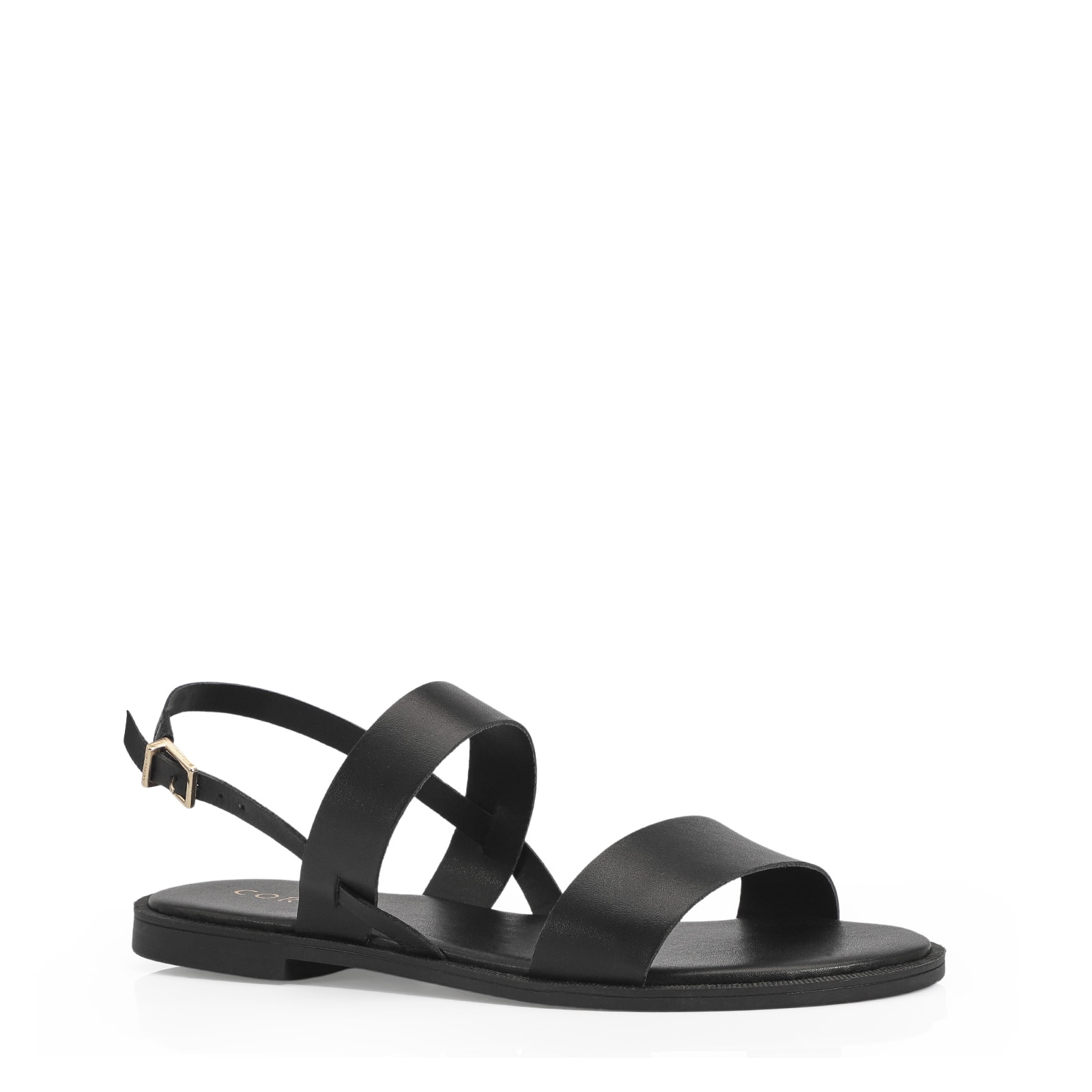Rasteirinha Couro Preto