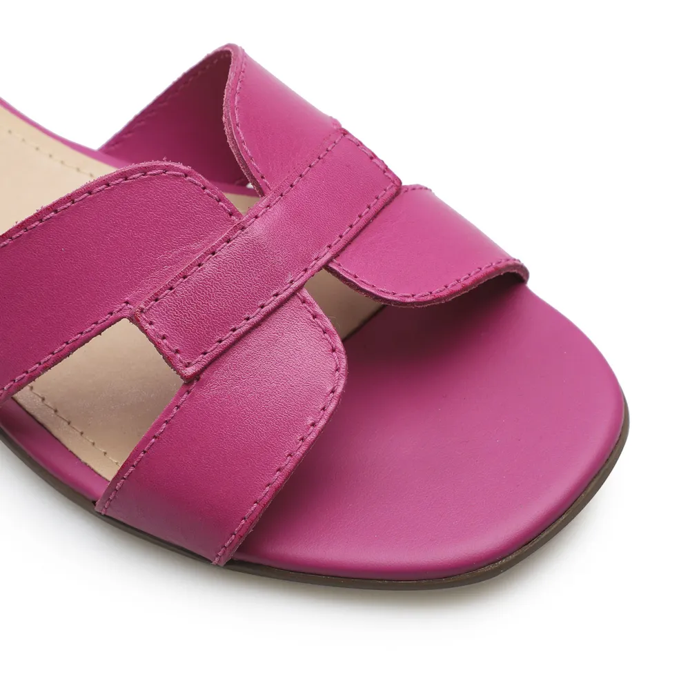 Rasteirinha Couro Rosa - imagem 6