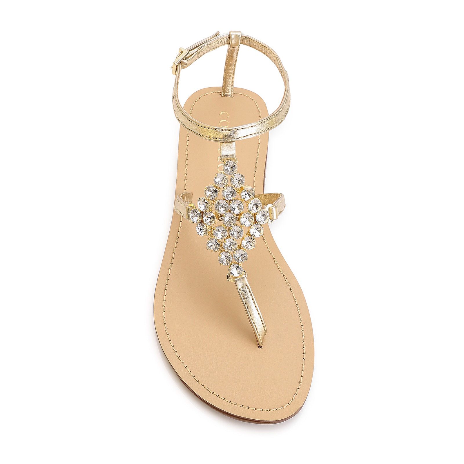 Rasteirinha Cristal Alt Dourado
