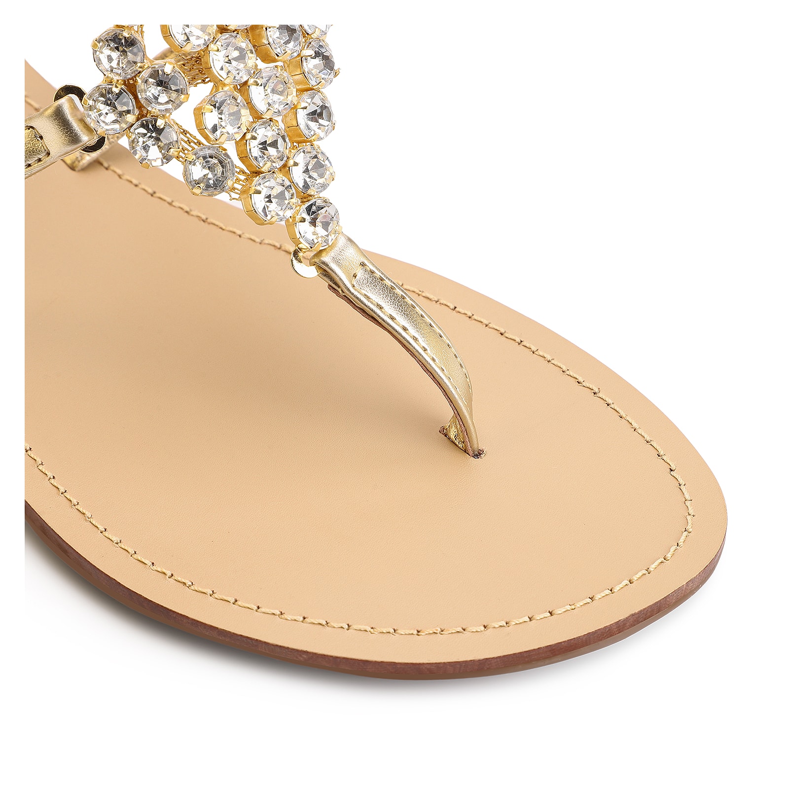 Rasteirinha Cristal Alt Dourado