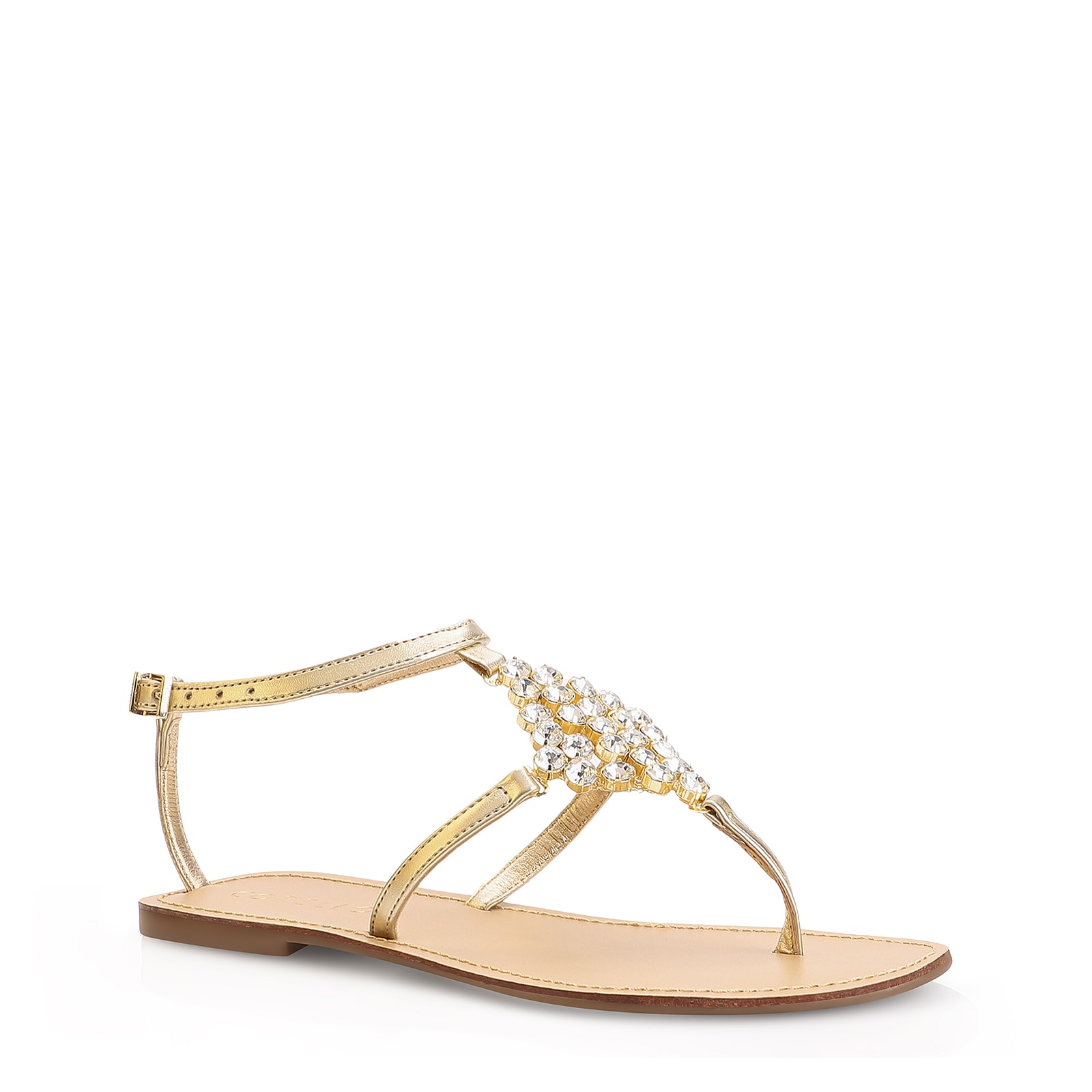 Rasteirinha Cristal Alt Dourado