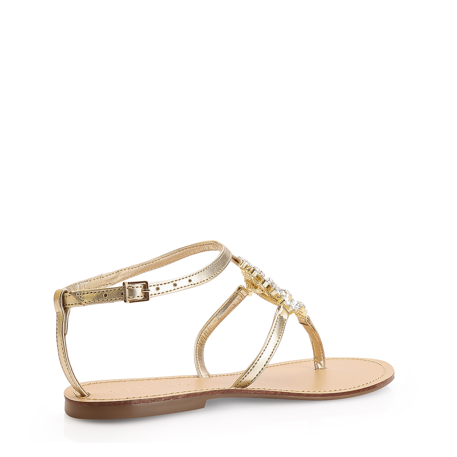 Rasteirinha Cristal Alt Dourado