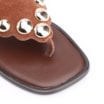 Rasteirinha Esferas Couro Camurça Marrom - imagem 7